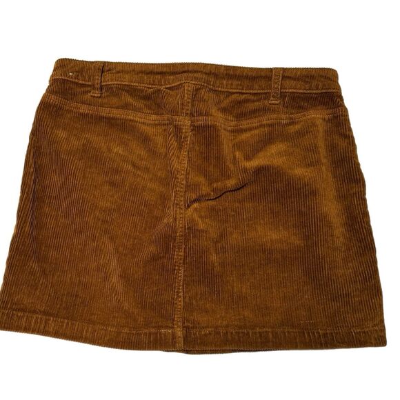 Blue Spice Mini Skirt Women’s‎ Juniors Size 13 Brown Corduroy Front Zip Stretch - Picture 2 of 4